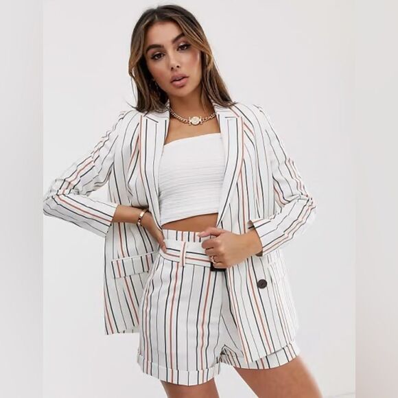 NWT ASOS Pinstripe Short and Blazer set - Picture 3 of 11